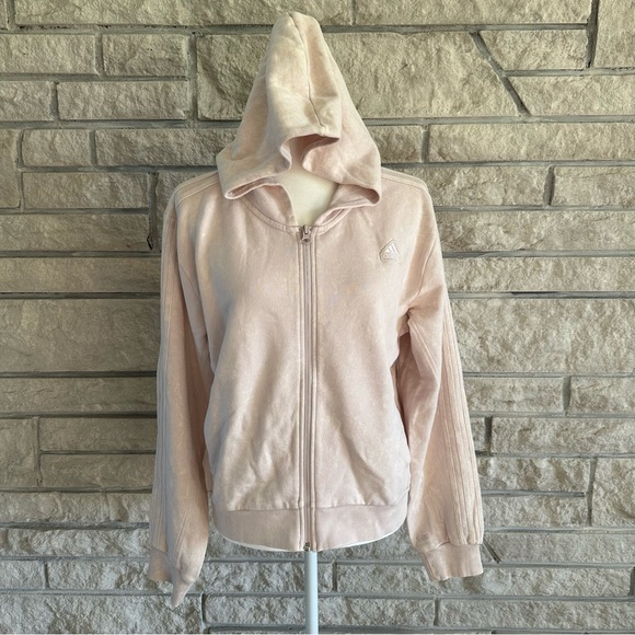 Pink Adidas full zip hoodie. Size M - Picture 7 of 7
